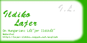 ildiko lajer business card